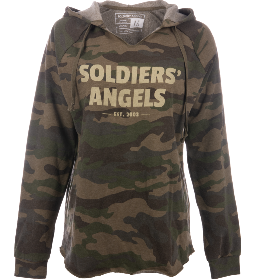 Soldiers' Angels Women's Raw Edge Hoodie