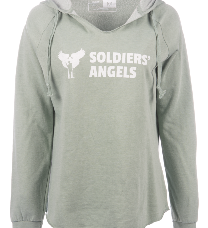 Soldiers' Angels Women's Raw Edge Hoodie